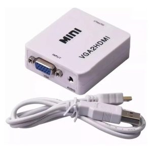 Caja convertidora VGA a HDMI audio