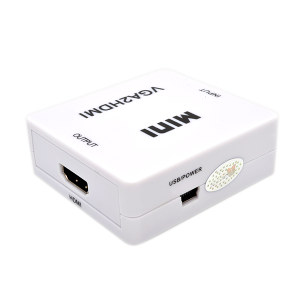 Caja convertidora VGA a HDMI audio